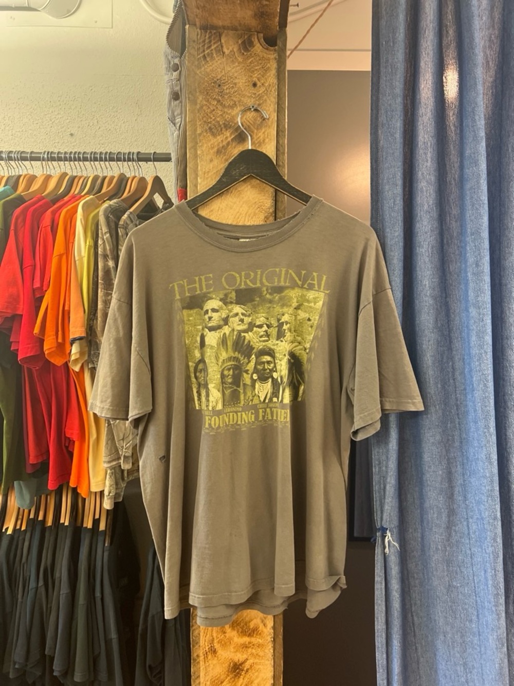 Vintage The Original Founding Father Grey T-shirt
